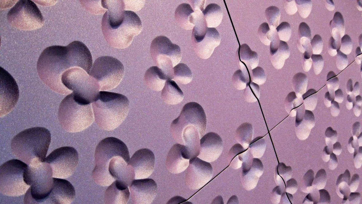 3D Gypsum Wall Art Panels painted closeup BLOSSOM DecorMania.eu
